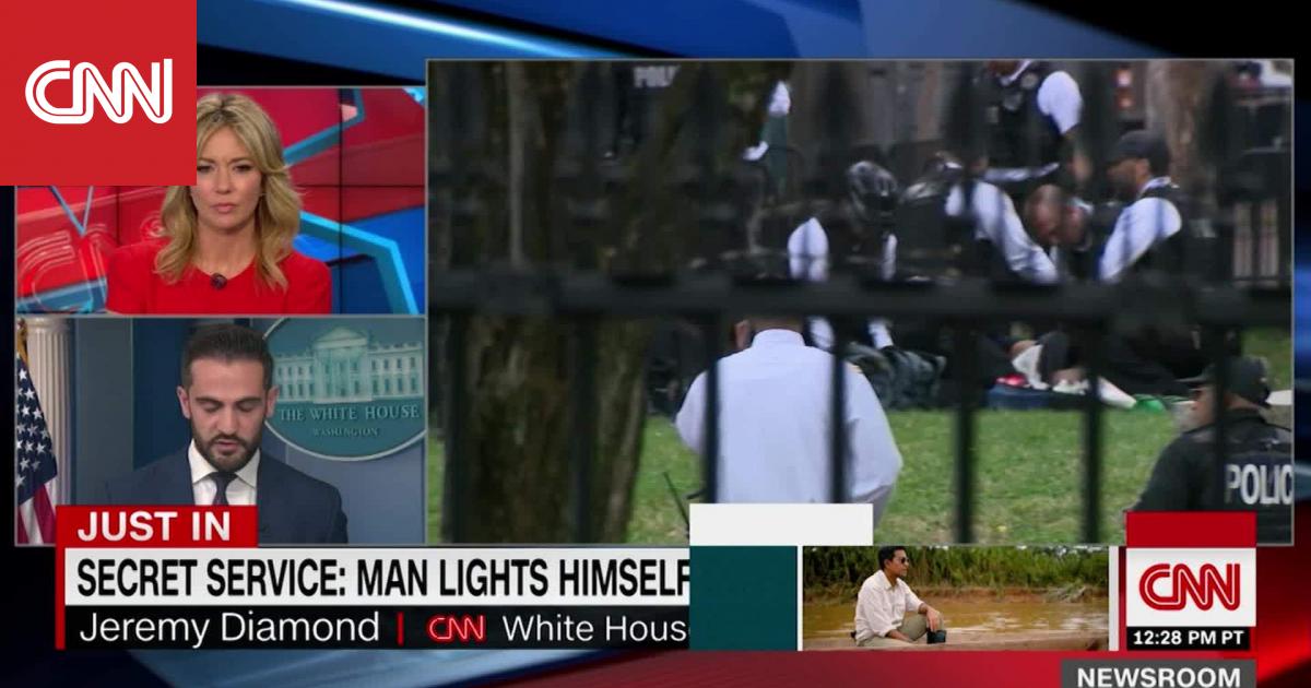 رجل يضرم النار بنفسه أمام البيت الأبيض