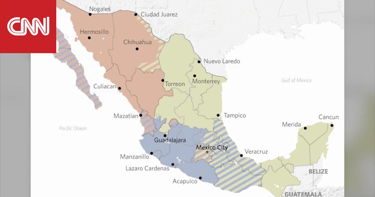 على الخريطة.. مناطق نفوذ وصراع عصابات المخدرات في المكسيك